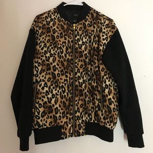Cheetah Print Bomber Jacket
